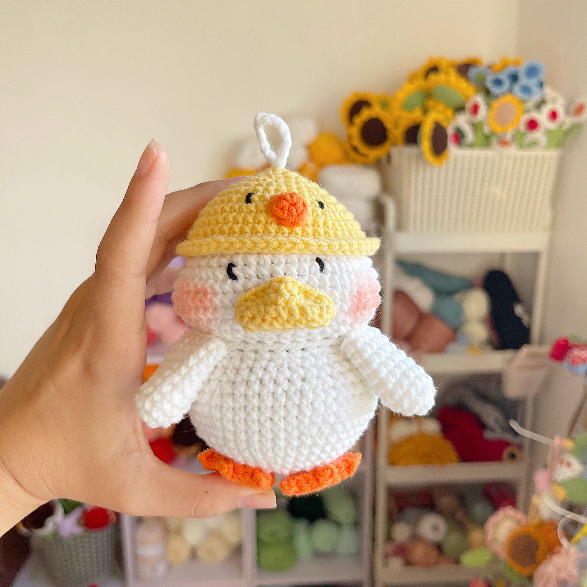 vịt ú nu bằng len handmade